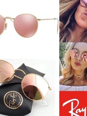 Ray-Ban 3447 Round Metal Mirror Sunglasses 50MM